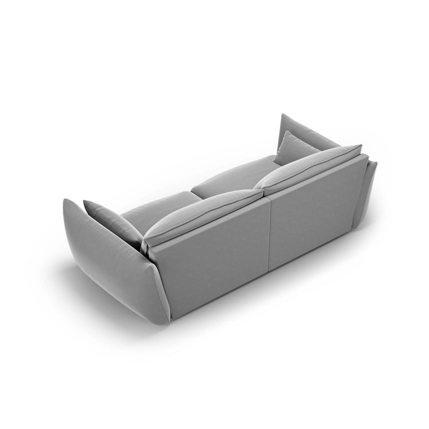 Matera 3-Sitzer Sofa aus Samt in Grau (Salvador 17), 208x110x85 cm von Cosmopolitan Design – Bild 4