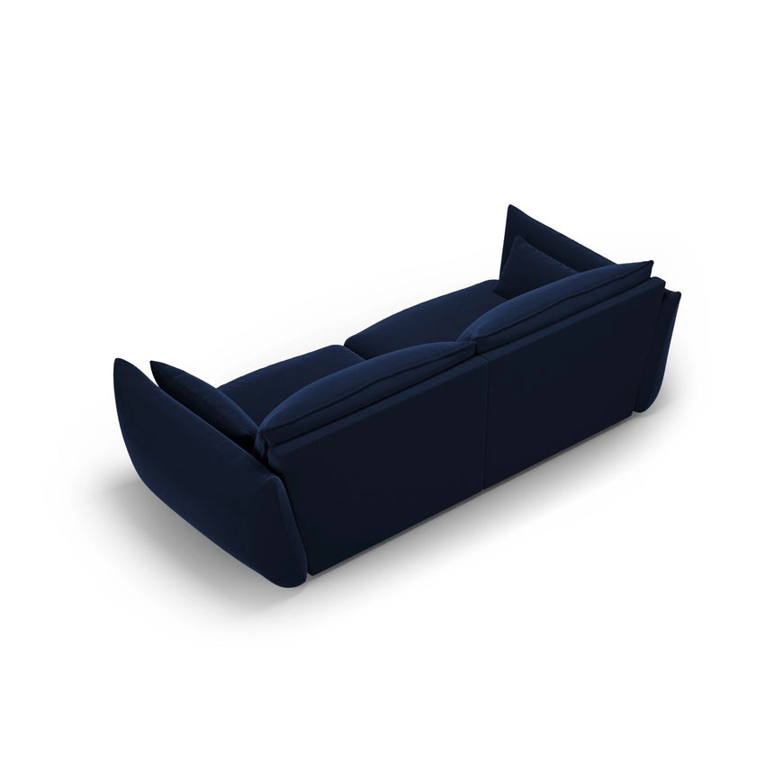 Matera 3-Sitzer Sofa aus Samt in Königsblau (Salvador 5), 208x110x85 cm von Cosmopolitan Design – Bild 4