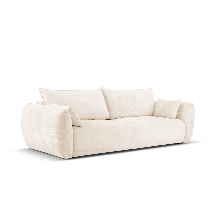 Matera 3-Sitzer Sofa mit Schlaffunktion und Stauraum, aus Samt oder Chenille, 240x108x86 cm von Cosmopolitan Design – Bild 3