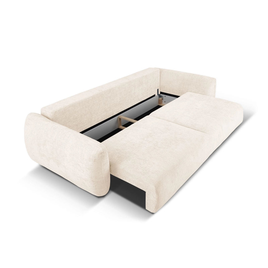Matera 3-Sitzer Sofa mit Schlaffunktion und Stauraum, aus Samt oder Chenille, 240x108x86 cm von Cosmopolitan Design – Bild 5