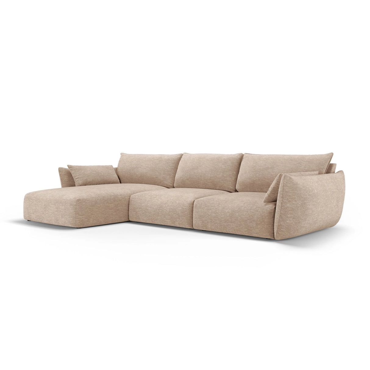 Matera 4-Sitzer Ecksofa, Linke Seite, aus Chenille in Beige (Haga 30), 308x171x85 cm von Cosmopolitan Design – Bild 3