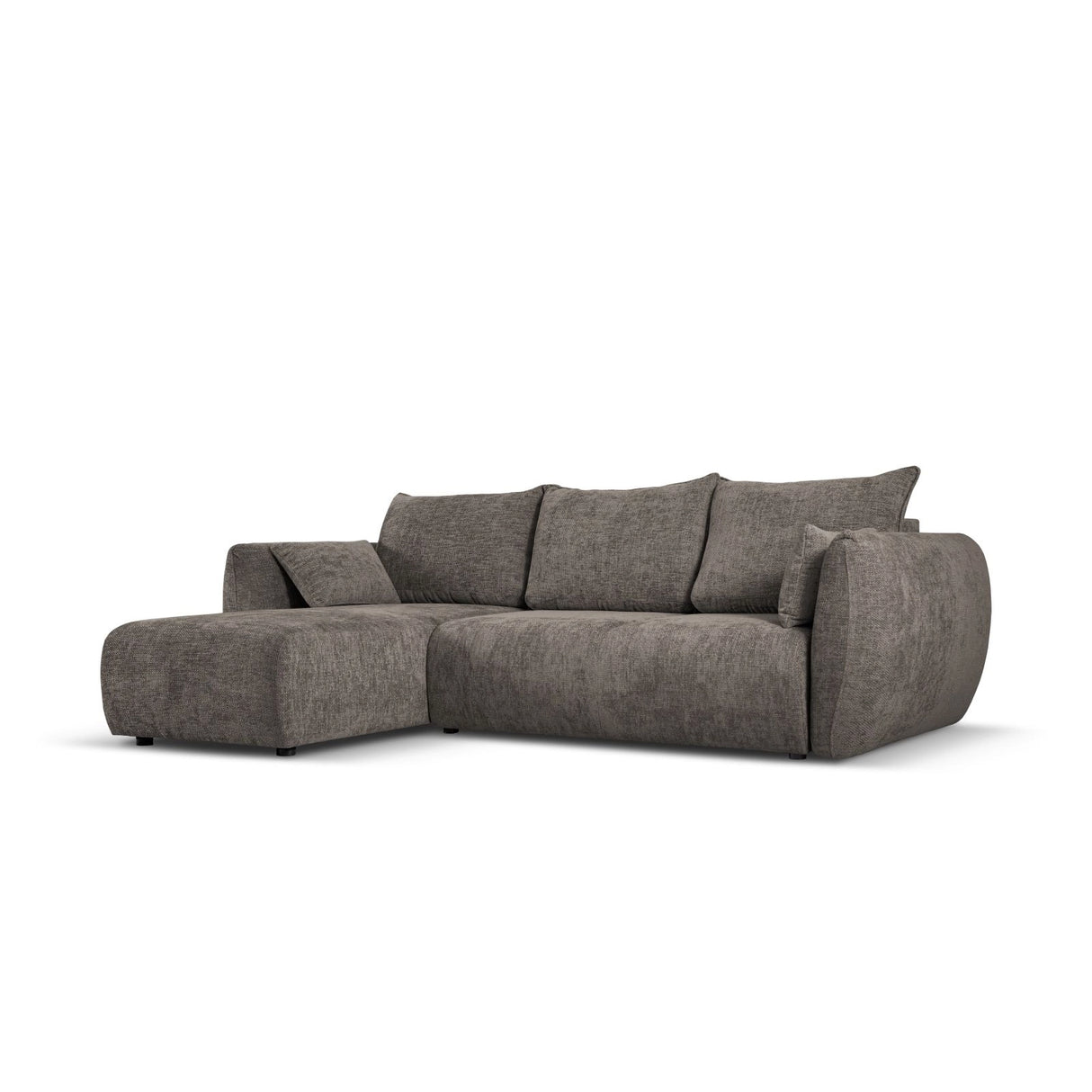 Matera 4-Sitzer Ecksofa, Linke Seite, aus Chenille in Grau (Haga 16), 253x173x86 cm von Cosmopolitan Design – Bild 3