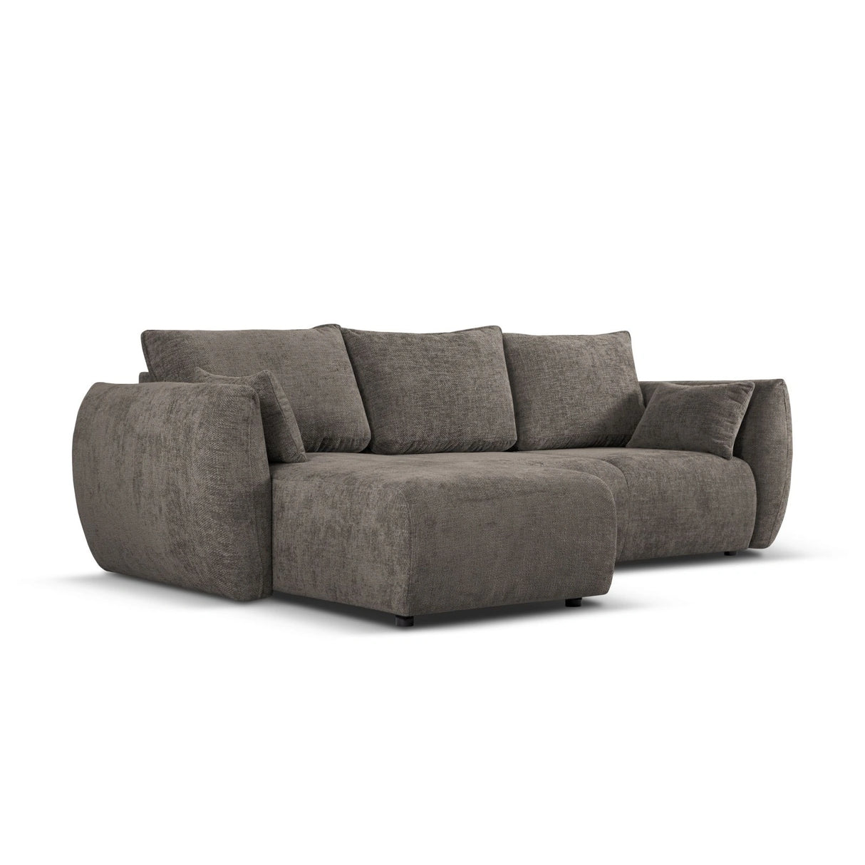 Matera 4-Sitzer Ecksofa, Linke Seite, aus Chenille in Grau (Haga 16), 253x173x86 cm von Cosmopolitan Design – Bild 4