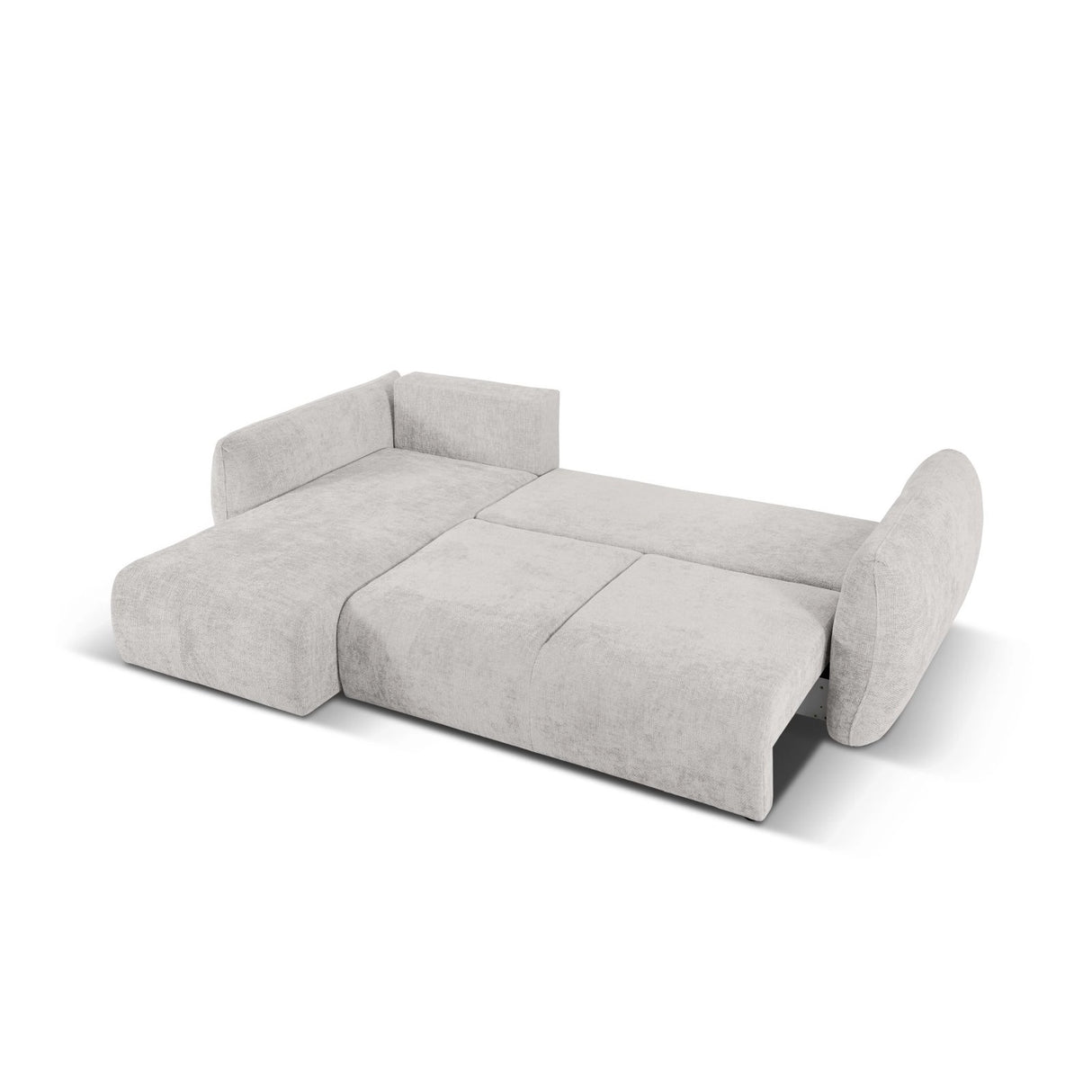 Matera 4-Sitzer Ecksofa, Linke Seite, aus Chenille in Hellgrau (Haga 06), 253x173x86 cm von Cosmopolitan Design – Bild 7