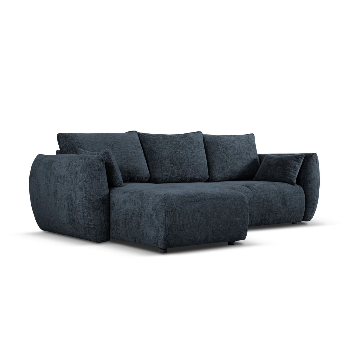 Matera 4-Sitzer Ecksofa, Linke Seite, aus Chenille in Königsblau (Haga 86), 253x173x86 cm von Cosmopolitan Design – Bild 4