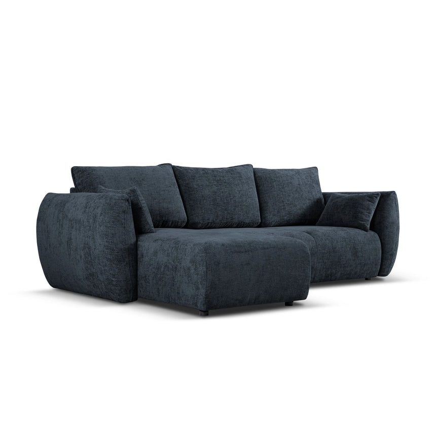 Matera 4-Sitzer Ecksofa, Linke Seite, aus Chenille in Königsblau (Haga 86), 253x173x86 cm von Cosmopolitan Design – Bild 4