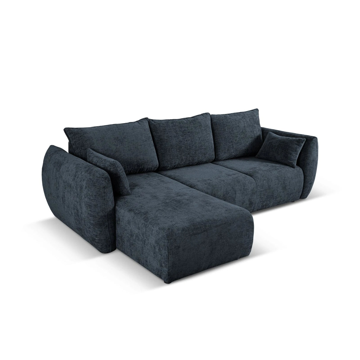 Matera 4-Sitzer Ecksofa, Linke Seite, aus Chenille in Königsblau (Haga 86), 253x173x86 cm von Cosmopolitan Design – Bild 5
