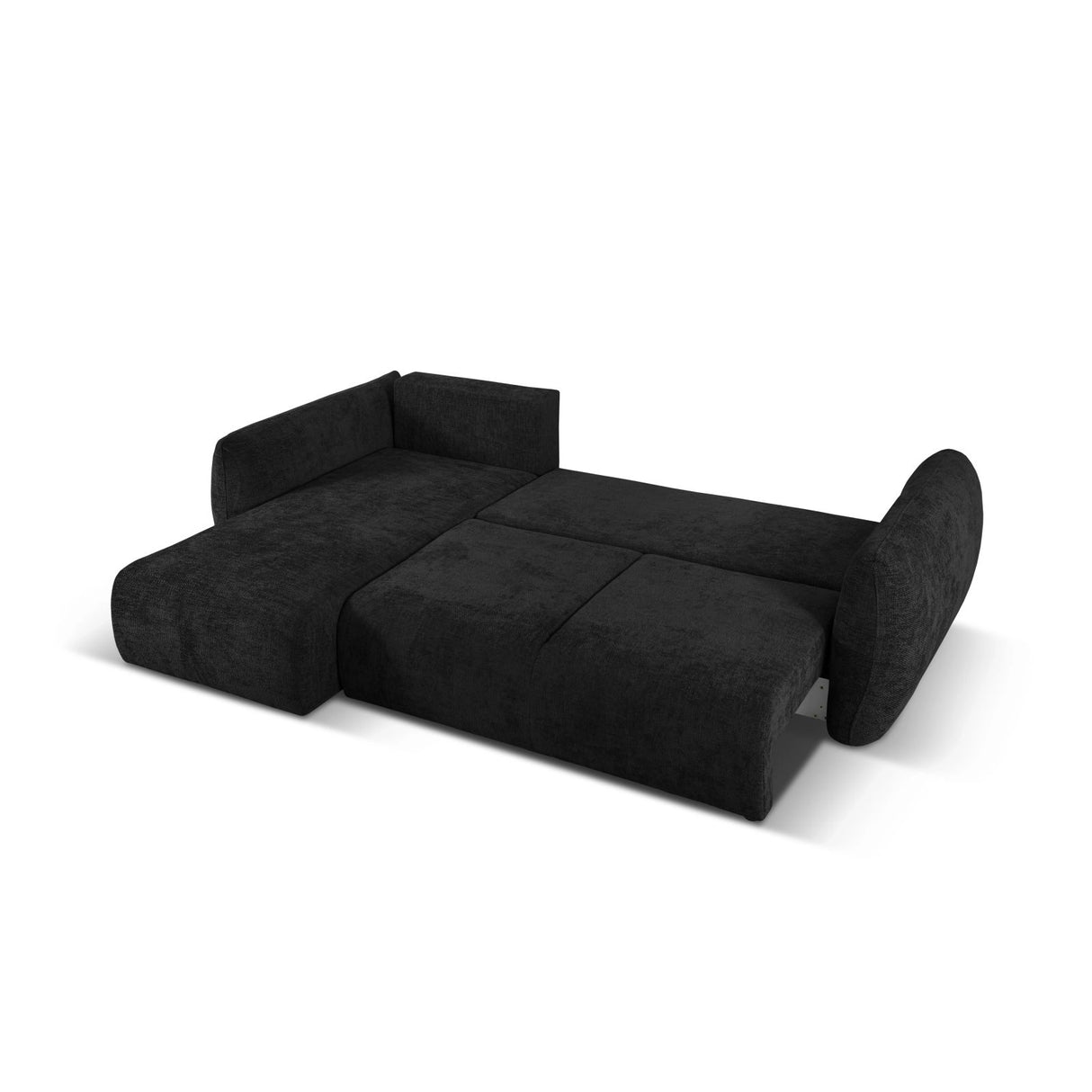 Matera 4-Sitzer Ecksofa, Linke Seite, aus Chenille in Schwarz (Haga 19), 253x173x86 cm von Cosmopolitan Design – Bild 7