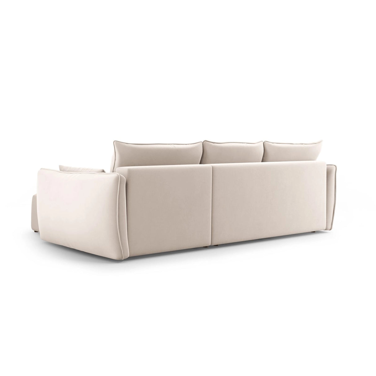 Matera 4-Sitzer Ecksofa, Linke Seite, aus Samt in Beige (Salvador 1), 253x173x86 cm von Cosmopolitan Design – Bild 7