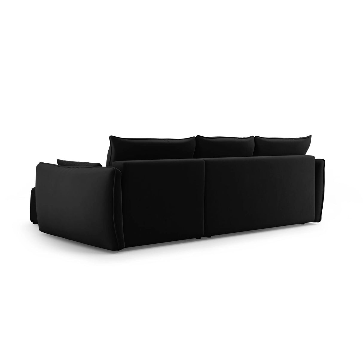 Matera 4-Sitzer Ecksofa, Linke Seite, aus Samt in Schwarz (Salvador 19), 253x173x86 cm von Cosmopolitan Design – Bild 7