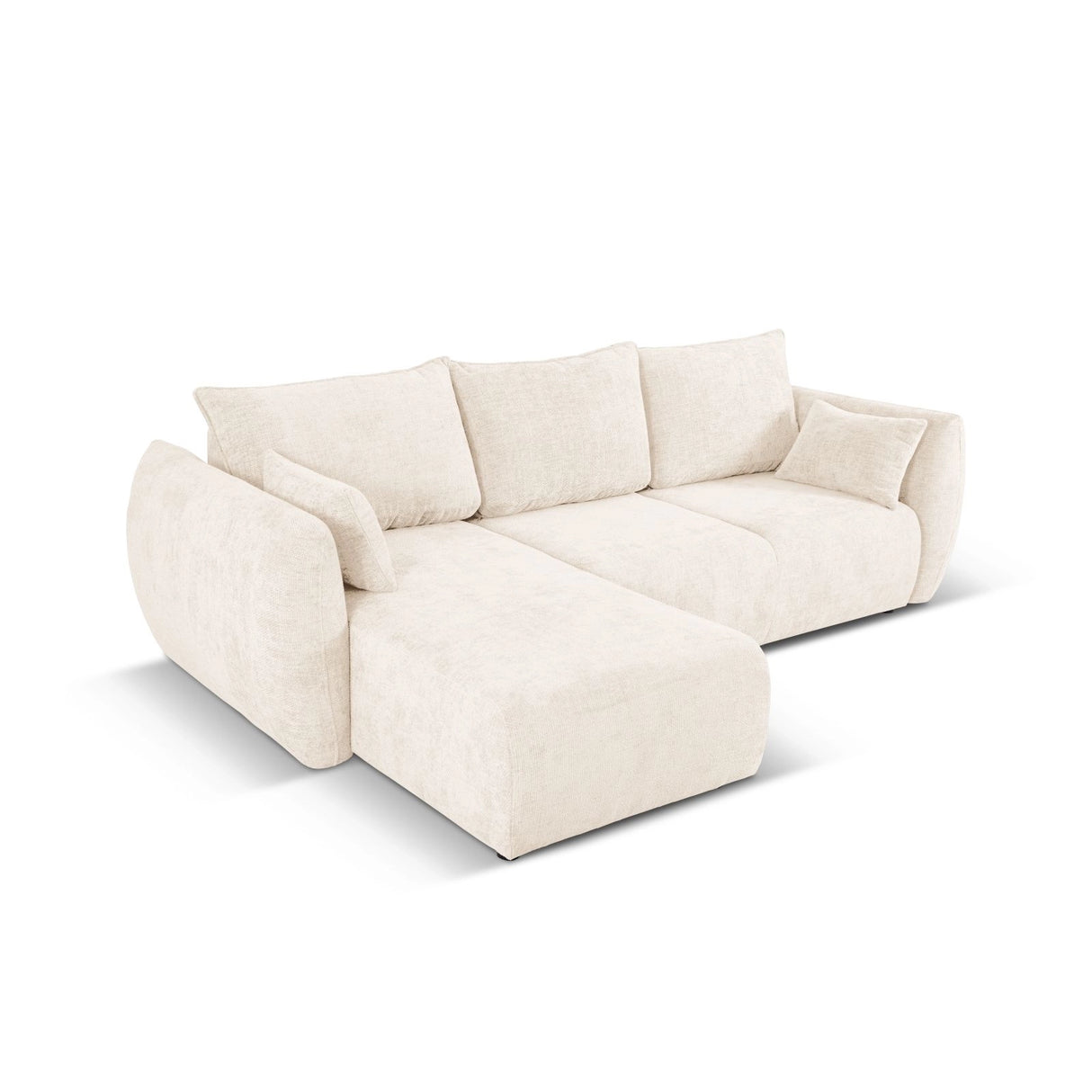 Matera 4-Sitzer Ecksofa, Linke Seite, aus Samt oder Chenille, 253x173x86 cm von Cosmopolitan Design – Bild 5