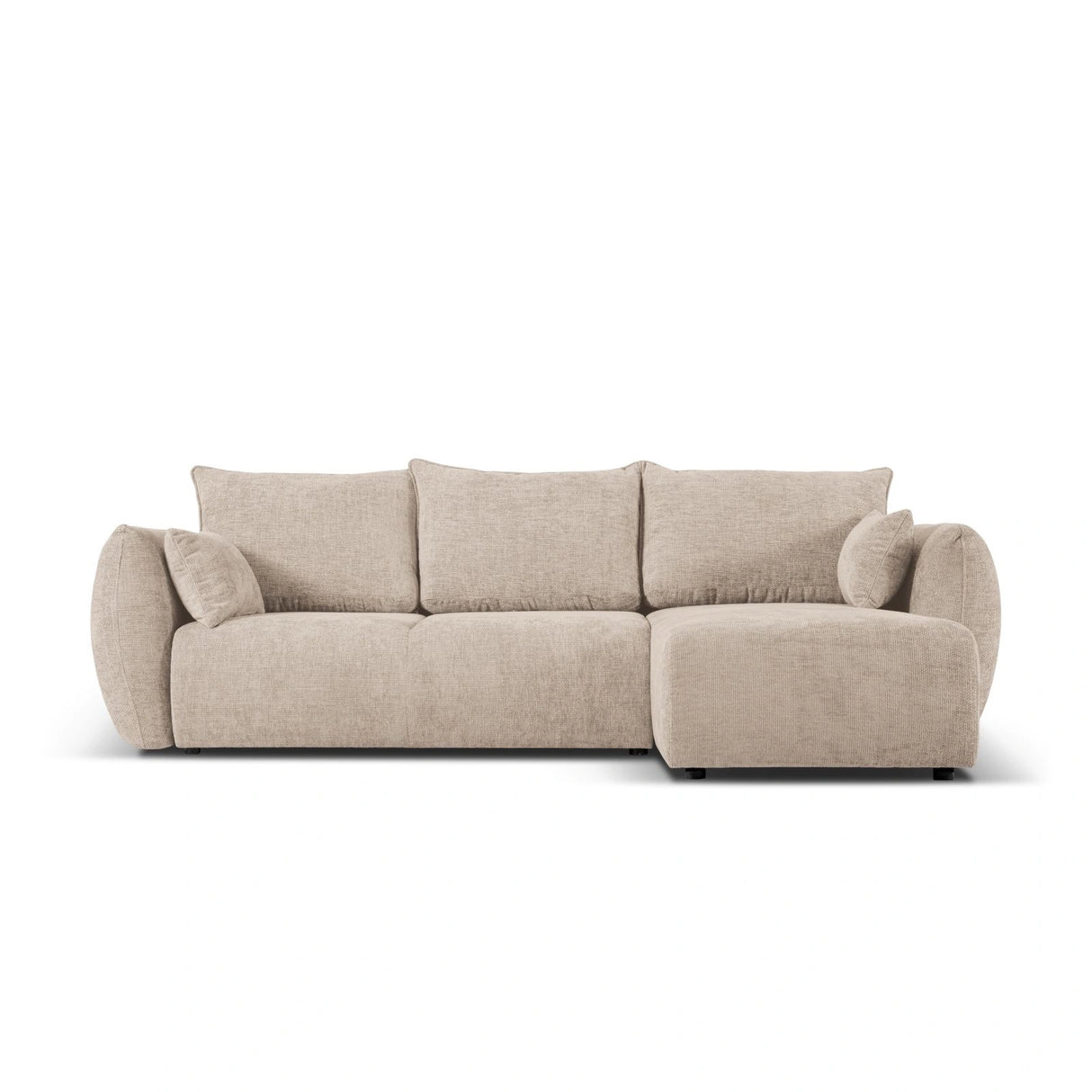 Matera 4-Sitzer Ecksofa, Rechte Seite, aus Chenille in Beige (Haga 30), 253x173x86 cm von Cosmopolitan Design – Bild 1
