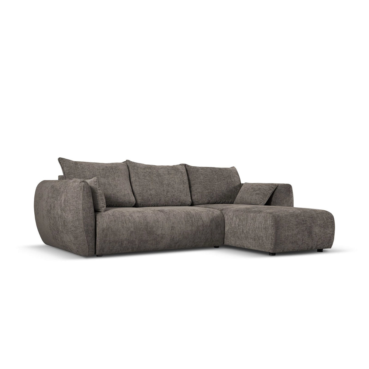 Matera 4-Sitzer Ecksofa, Rechte Seite, aus Chenille in Grau (Haga 16), 253x173x86 cm von Cosmopolitan Design – Bild 3