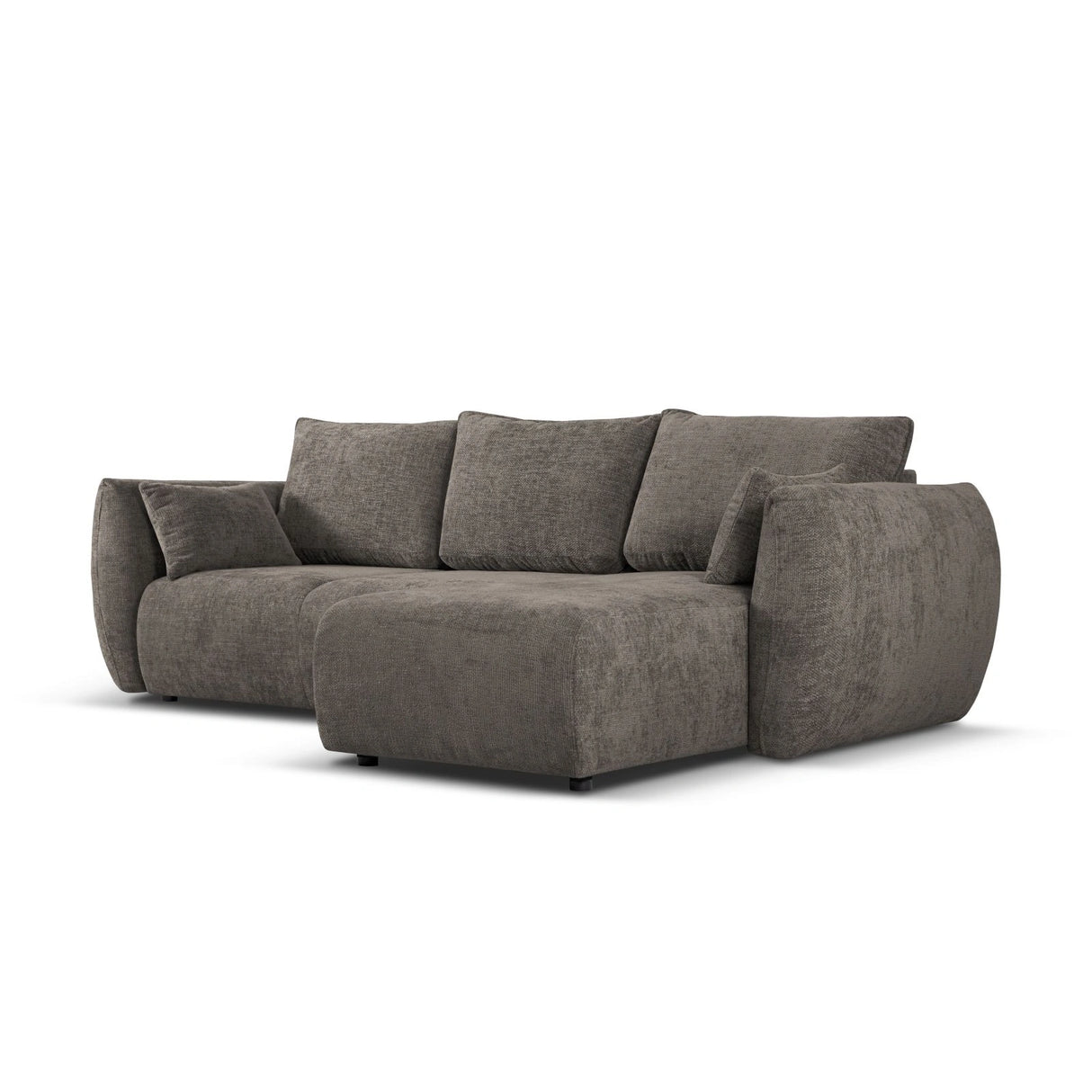 Matera 4-Sitzer Ecksofa, Rechte Seite, aus Chenille in Grau (Haga 16), 253x173x86 cm von Cosmopolitan Design – Bild 4