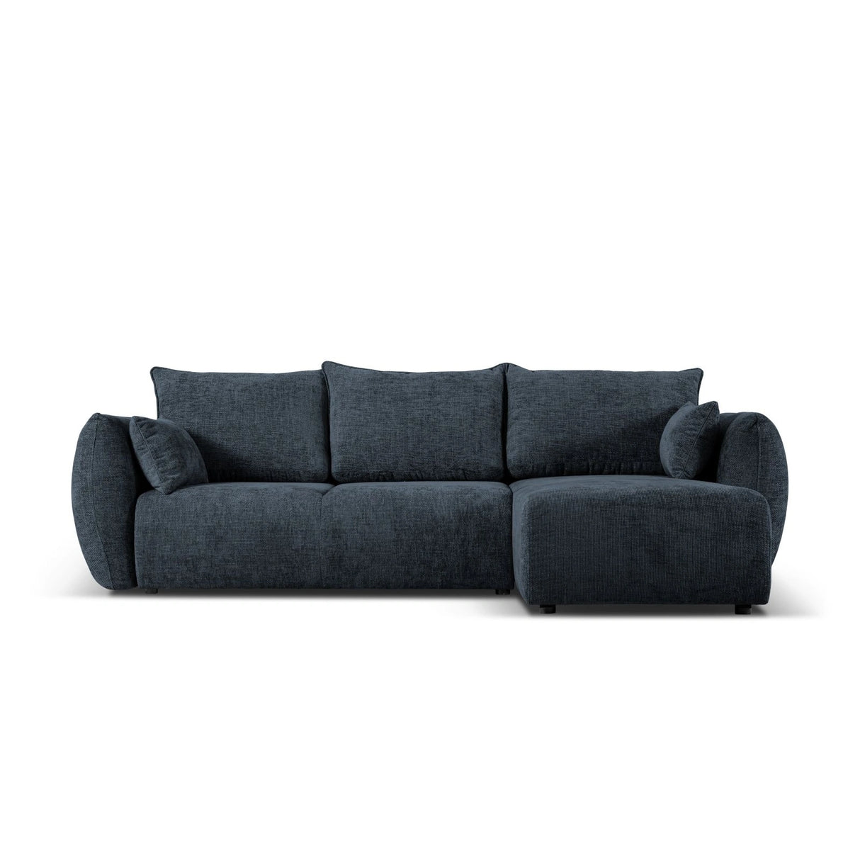 Matera 4-Sitzer Ecksofa, Rechte Seite, aus Chenille in Königsblau (Haga 86), 253x173x86 cm von Cosmopolitan Design – Bild 1