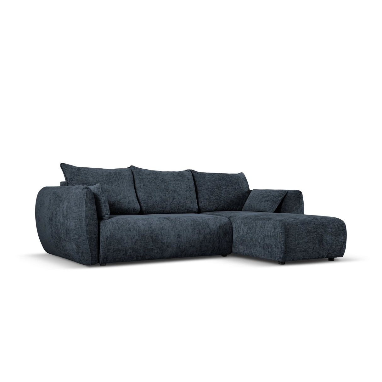 Matera 4-Sitzer Ecksofa, Rechte Seite, aus Chenille in Königsblau (Haga 86), 253x173x86 cm von Cosmopolitan Design – Bild 3