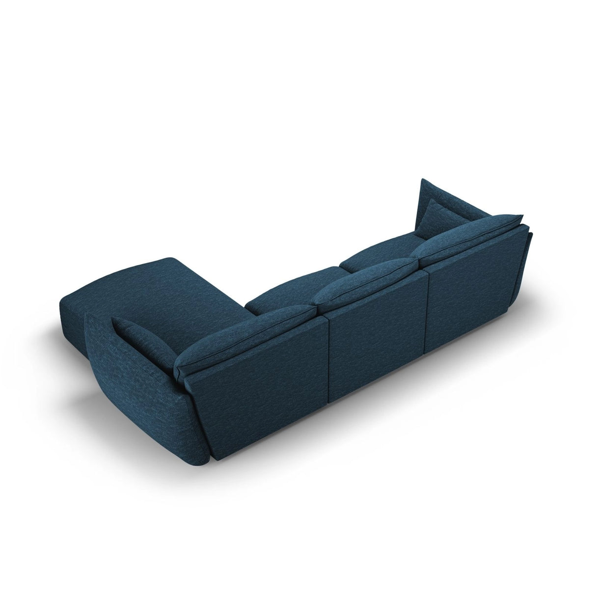 Matera 4-Sitzer Ecksofa, Rechte Seite, aus Chenille in Königsblau (Haga 86), 308x171x85 cm von Cosmopolitan Design – Bild 4