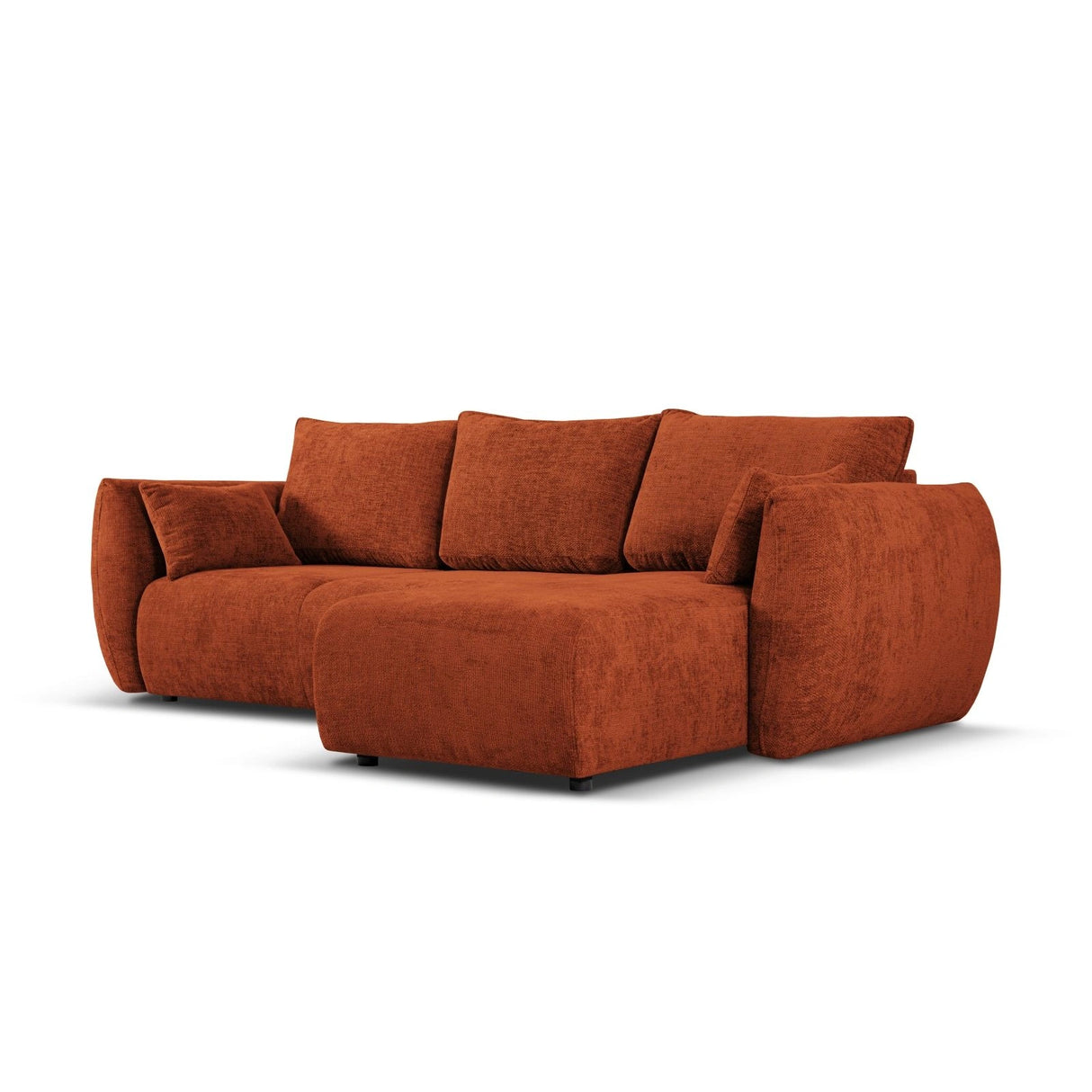 Matera 4-Sitzer Ecksofa, Rechte Seite, aus Chenille in Terrakotta (Haga 44), 253x173x86 cm von Cosmopolitan Design – Bild 4