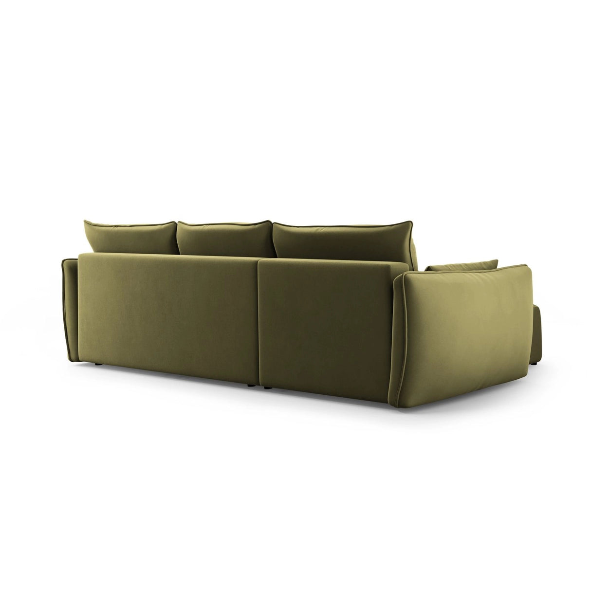Matera 4-Sitzer Ecksofa, Rechte Seite, aus Samt in Grün (Salvador 8), 253x173x86 cm von Cosmopolitan Design – Bild 7
