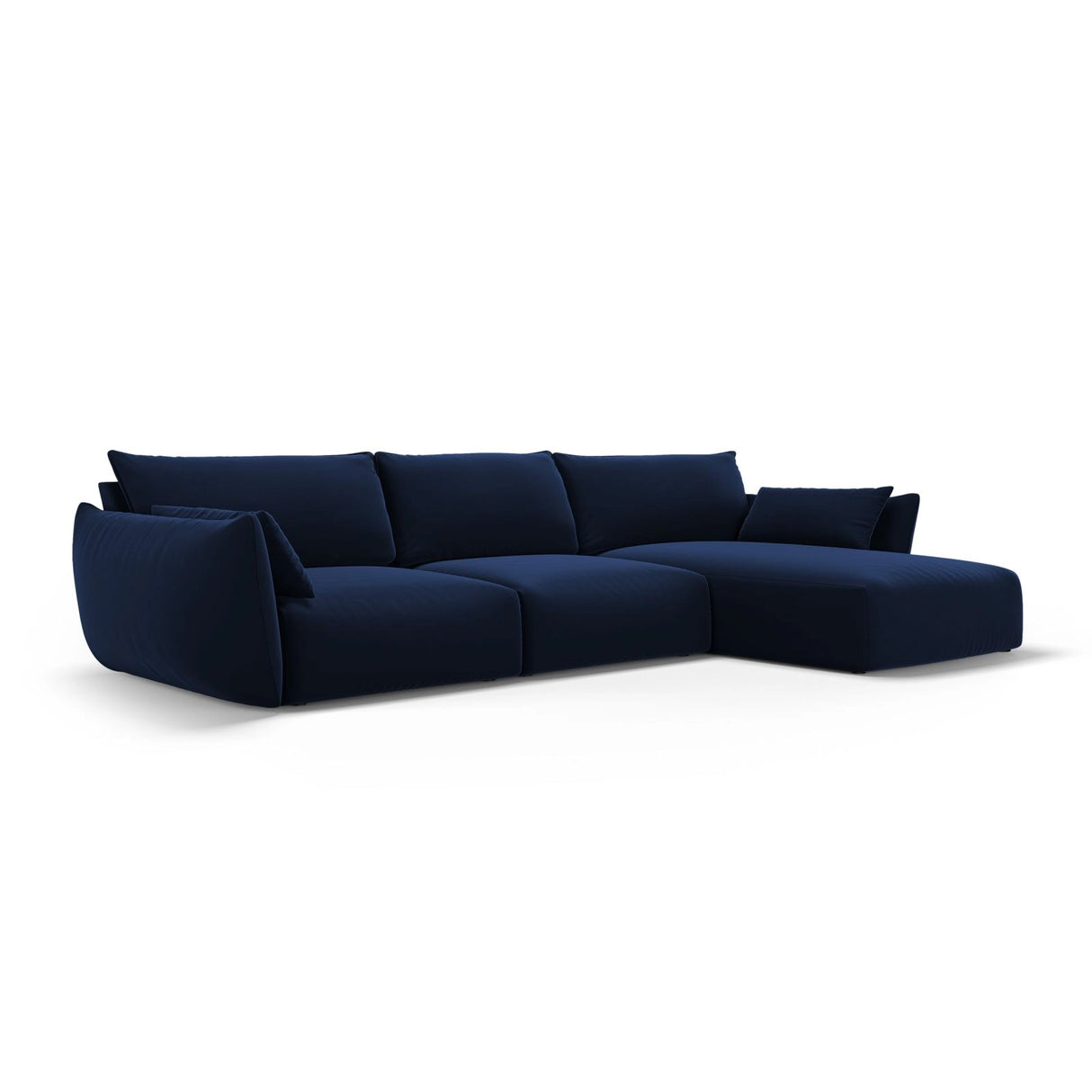 Matera 4-Sitzer Ecksofa, Rechte Seite, aus Samt in Königsblau (Salvador 5), 308x171x85 cm von Cosmopolitan Design – Bild 3