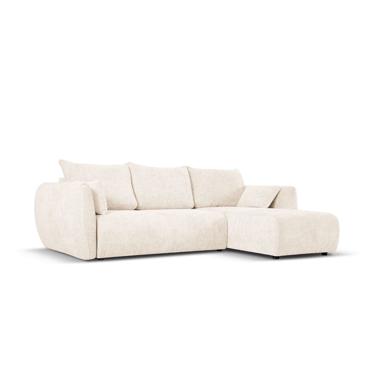 Matera 4-Sitzer Ecksofa, Rechte Seite, aus Samt oder Chenille, 253x173x86 cm von Cosmopolitan Design – Bild 3