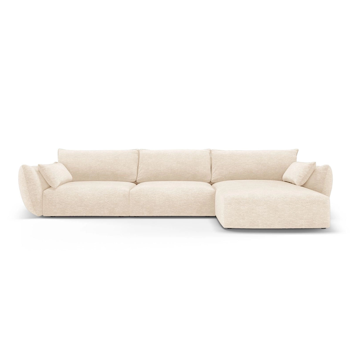 Matera 4-Sitzer Ecksofa, Rechte Seite, aus Samt oder Chenille, 308x171x85 cm von Cosmopolitan Design – Bild 1