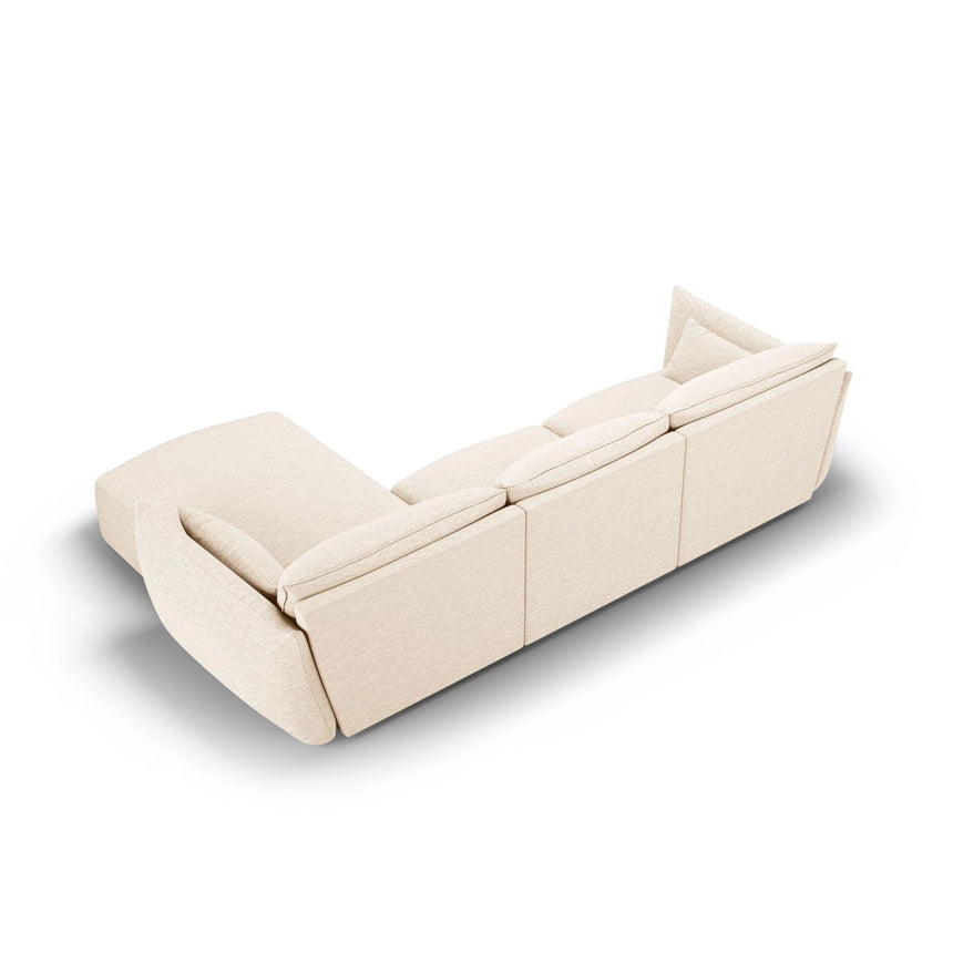 Matera 4-Sitzer Ecksofa, Rechte Seite, aus Samt oder Chenille, 308x171x85 cm von Cosmopolitan Design – Bild 4