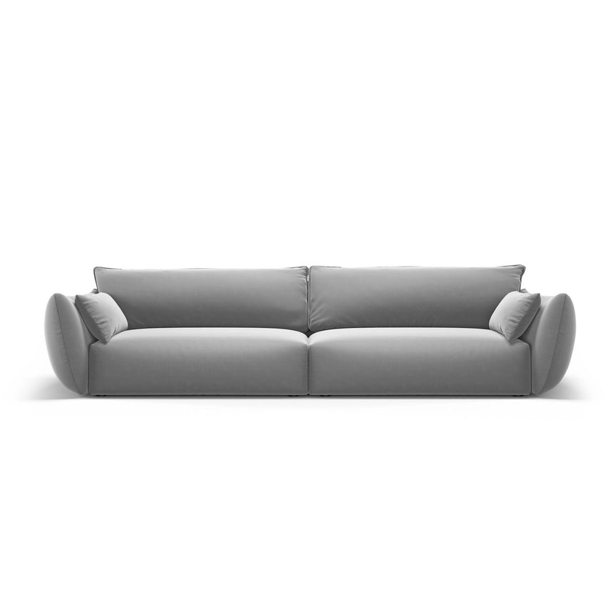 Matera 4-Sitzer Sofa aus Samt in Grau (Salvador 17), 248x110x85 cm von Cosmopolitan Design – Bild 1