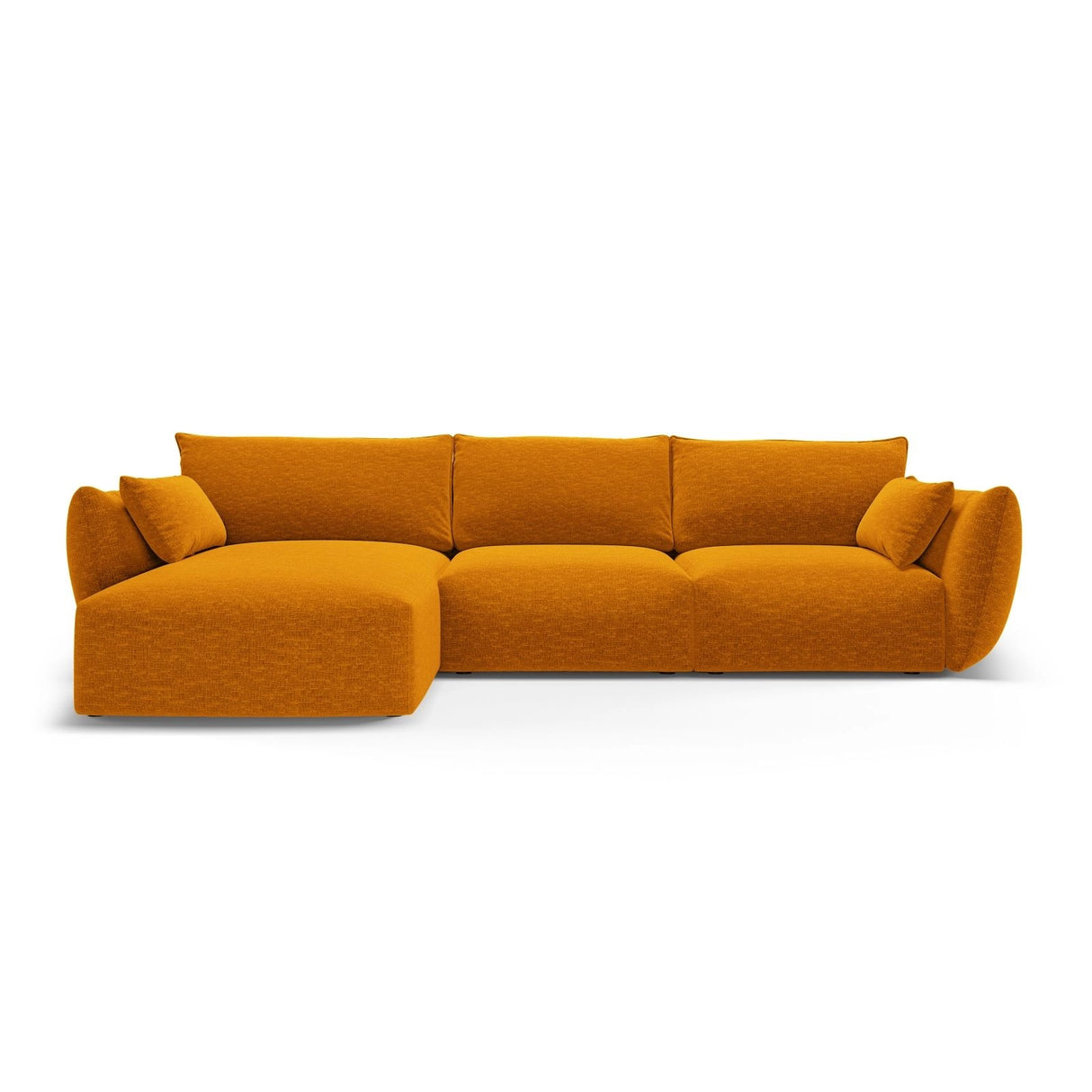 Matera 5-Sitzer Ecksofa, Linke Seite, aus Chenille in Gelb (Haga 68), 280x171x85 cm von Cosmopolitan Design – Bild 1