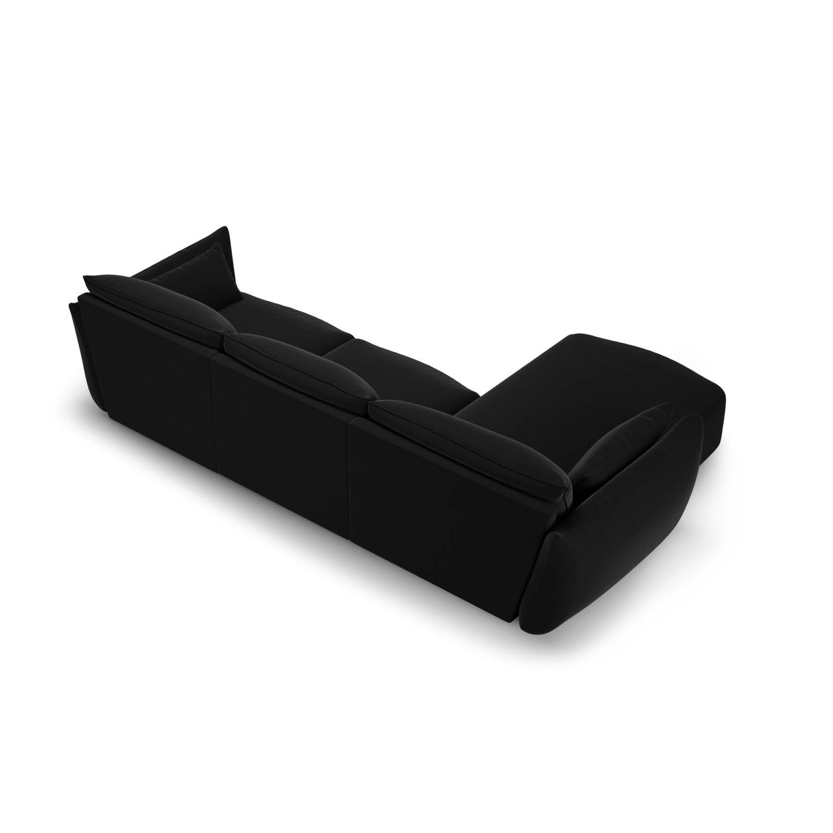 Matera 5-Sitzer Ecksofa, Linke Seite, aus Samt in Schwarz (Salvador 19), 280x171x85 cm von Cosmopolitan Design – Bild 3