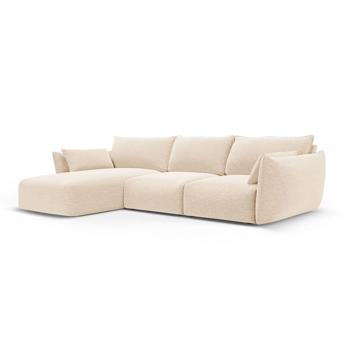 Matera 5-Sitzer Ecksofa, Linke Seite, aus Samt oder Chenille, 280x171x85 cm von Cosmopolitan Design – Bild 2