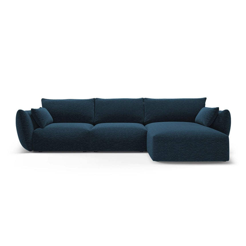 Matera 5-Sitzer Ecksofa, Rechte Seite, aus Chenille in Königsblau (Haga 86), 280x171x85 cm von Cosmopolitan Design – Bild 1