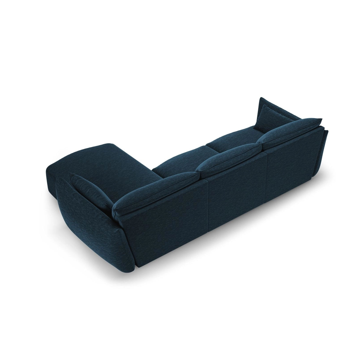 Matera 5-Sitzer Ecksofa, Rechte Seite, aus Chenille in Königsblau (Haga 86), 280x171x85 cm von Cosmopolitan Design – Bild 3