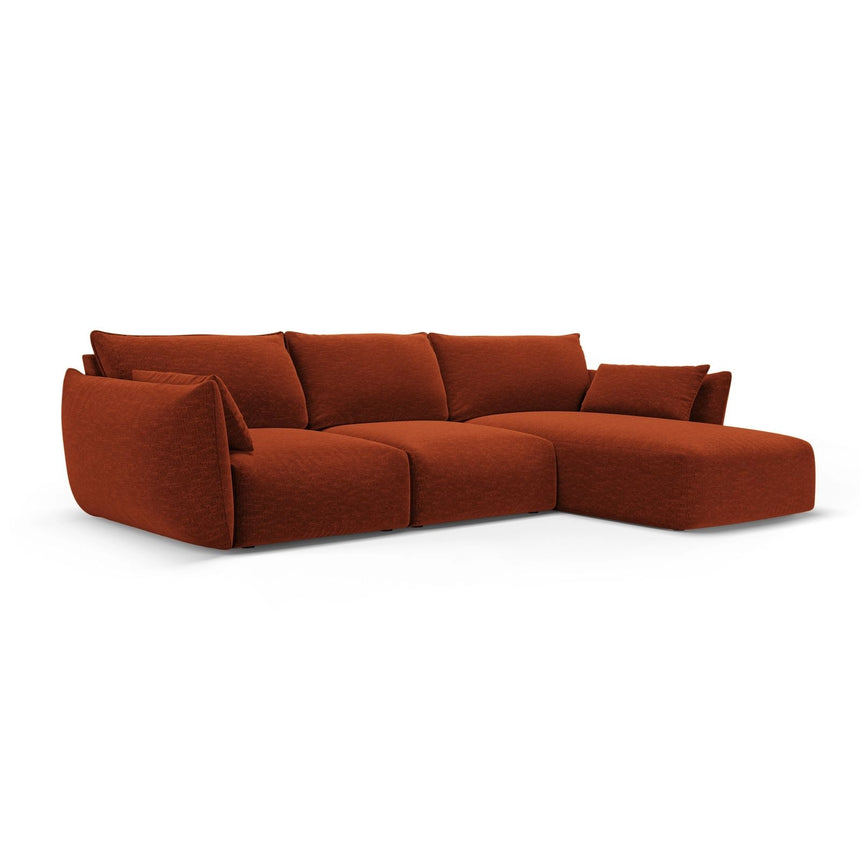 Matera 5-Sitzer Ecksofa, Rechte Seite, aus Chenille in Terrakotta (Haga 44), 280x171x85 cm von Cosmopolitan Design – Bild 2
