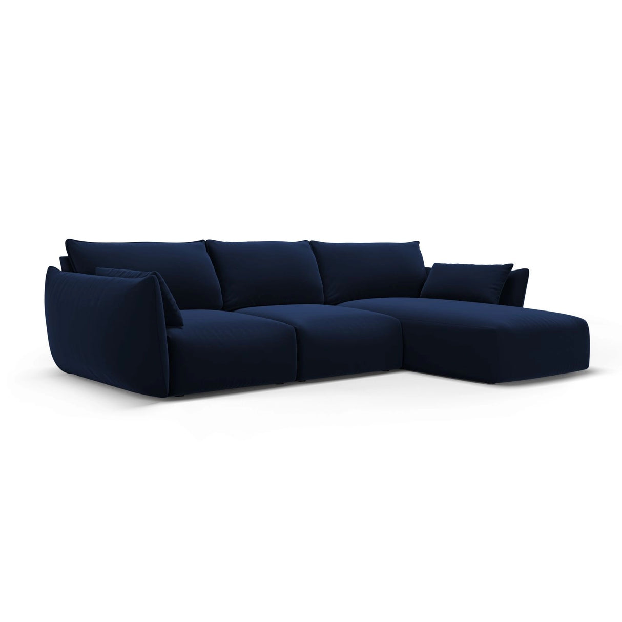 Matera 5-Sitzer Ecksofa, Rechte Seite, aus Samt in Königsblau (Salvador 5), 280x171x85 cm von Cosmopolitan Design – Bild 2