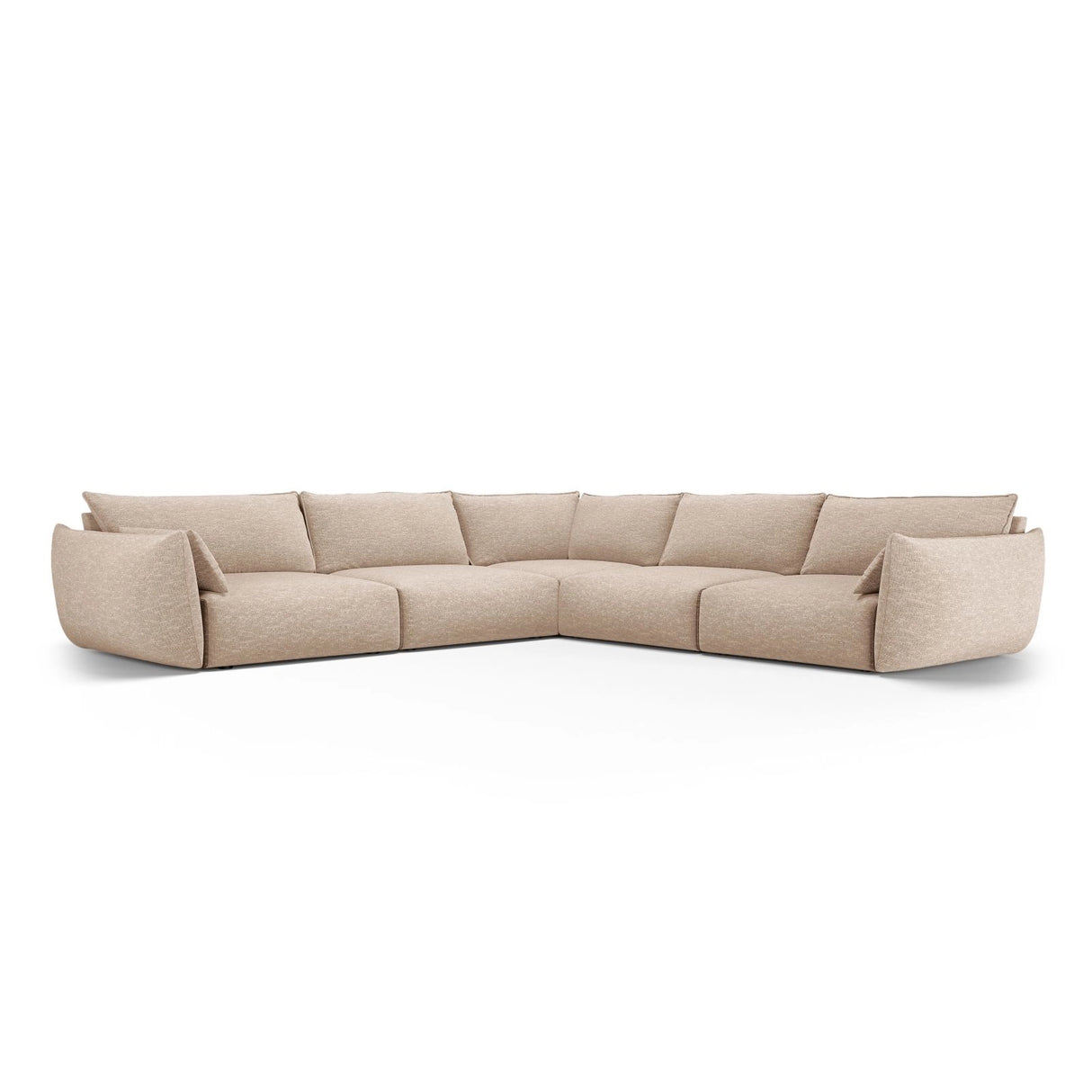 Matera 7-Sitzer Ecksofa, Symmetrisch, aus Chenille in Beige (Haga 30), 286x286 cm von Cosmopolitan Design – Bild 1