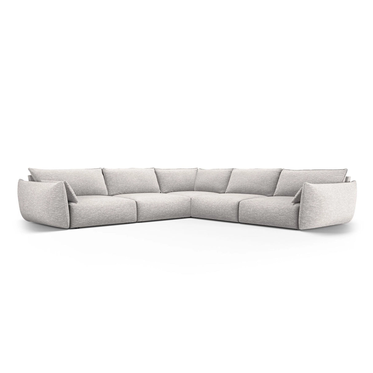 Matera 7-Sitzer Ecksofa, Symmetrisch, aus Chenille in Hellgrau (Haga 06), 286x286 cm von Cosmopolitan Design – Bild 1