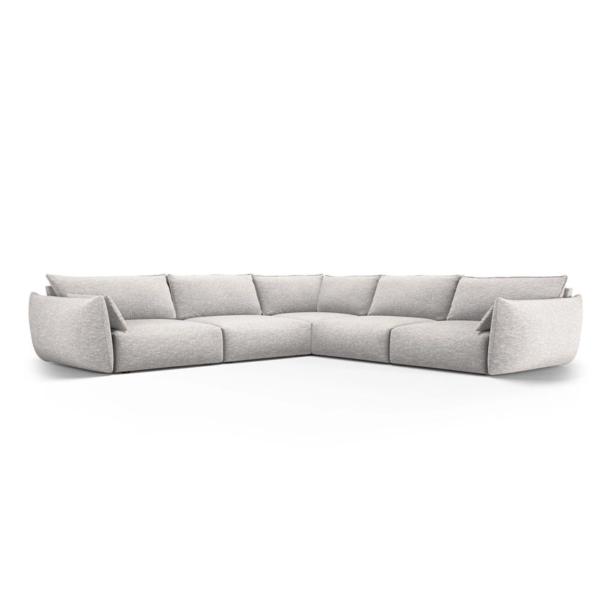 Matera 7-Sitzer Ecksofa, Symmetrisch, aus Chenille in Hellgrau (Haga 06), 286x286 cm von Cosmopolitan Design – Bild 1