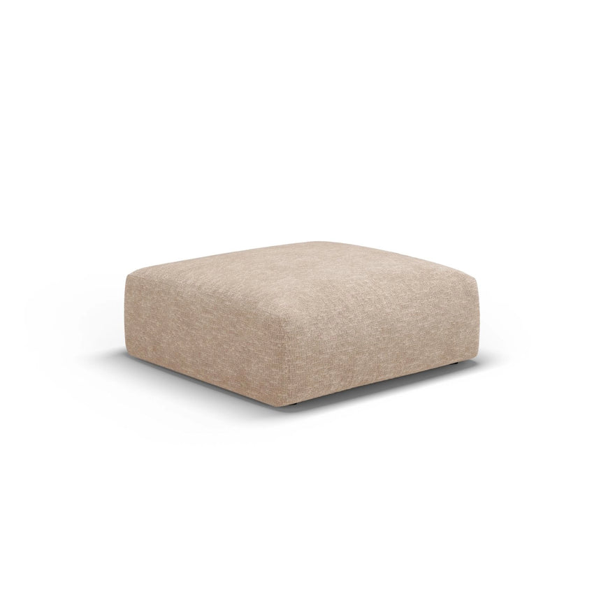 Matera Pouf aus Chenille in Beige (Haga 30), 100x80x36 cm von Cosmopolitan Design – Bild 1