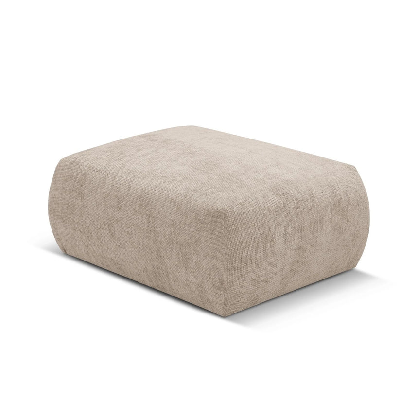 Matera Pouf aus Chenille in Beige (Haga 30), 86x68x40 cm von Cosmopolitan Design – Bild 4