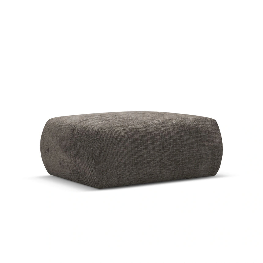 Matera Pouf aus Chenille in Grau (Haga 16), 86x68x40 cm von Cosmopolitan Design – Bild 1
