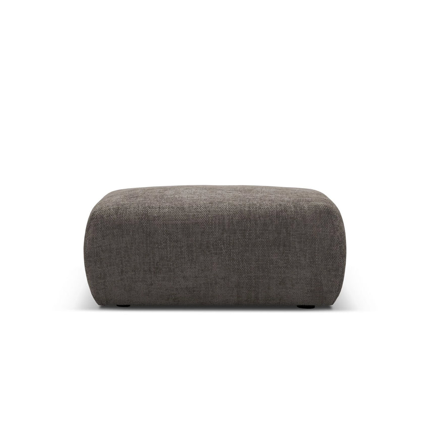 Matera Pouf aus Chenille in Grau (Haga 16), 86x68x40 cm von Cosmopolitan Design – Bild 3