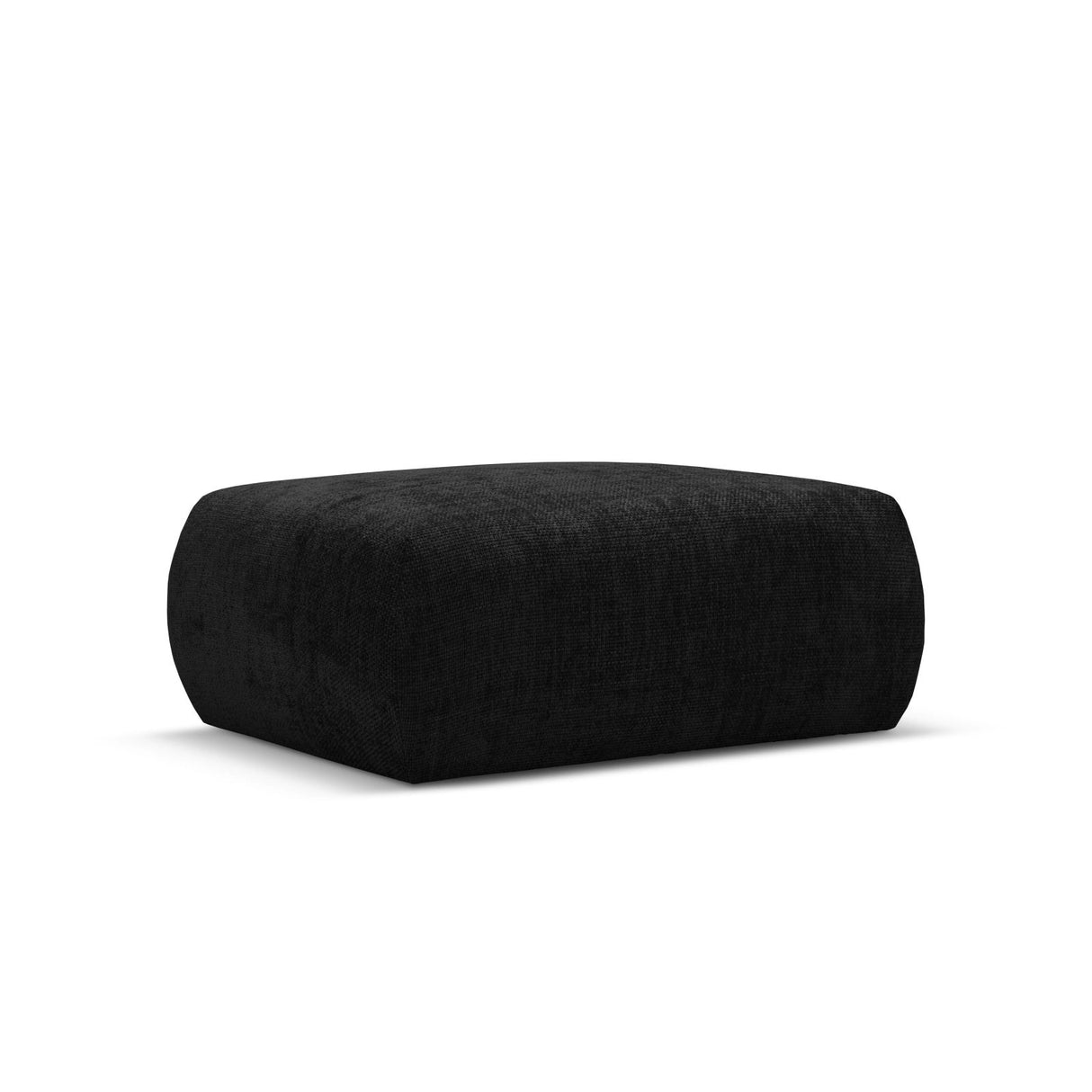 Matera Pouf aus Chenille in Schwarz (Haga 19), 86x68x40 cm von Cosmopolitan Design – Bild 1