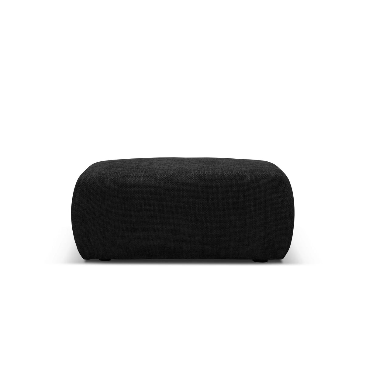 Matera Pouf aus Chenille in Schwarz (Haga 19), 86x68x40 cm von Cosmopolitan Design – Bild 3