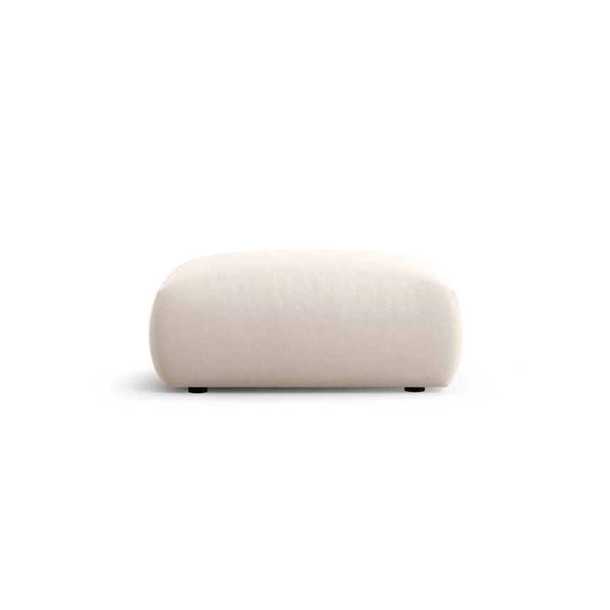 Matera Pouf aus Samt in Beige (Salvador 1), 86x68x40 cm von Cosmopolitan Design – Bild 4