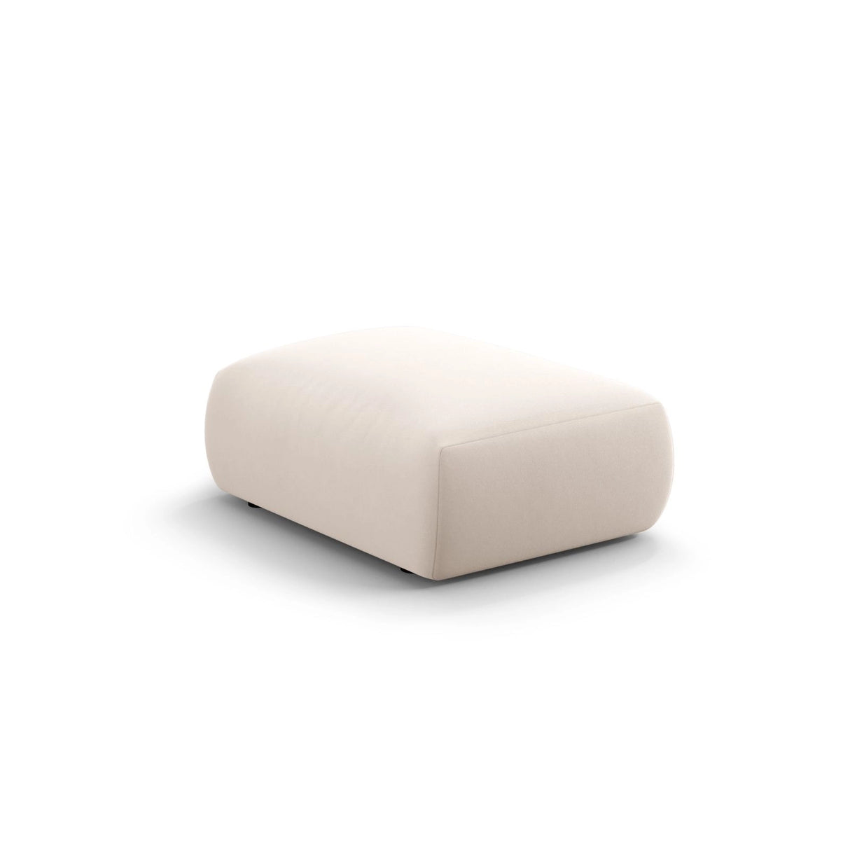 Matera Pouf aus Samt in Beige (Salvador 1), 86x68x40 cm von Cosmopolitan Design – Bild 5