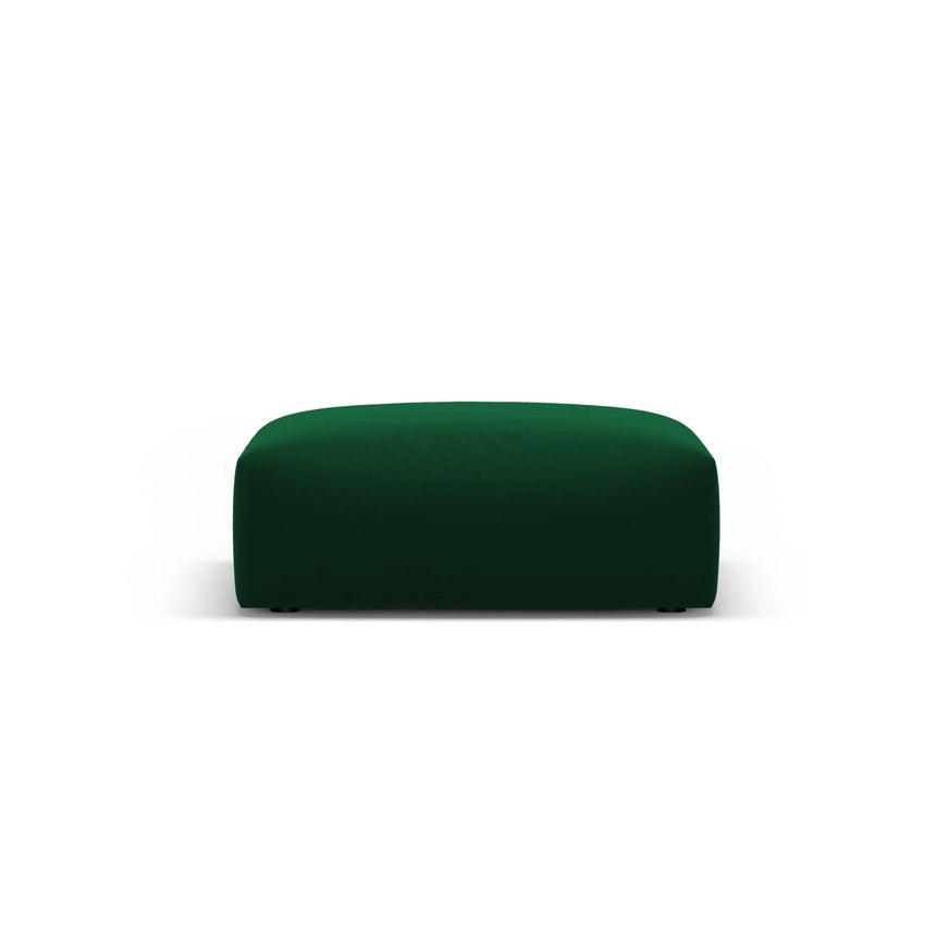 Matera Pouf aus Samt in Flaschengrün (Salvador 7), 100x80x36 cm von Cosmopolitan Design – Bild 3