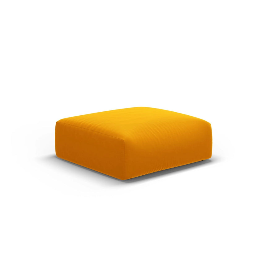 Matera Pouf aus Samt in Gelb (Salvador 10), 100x80x36 cm von Cosmopolitan Design – Bild 1