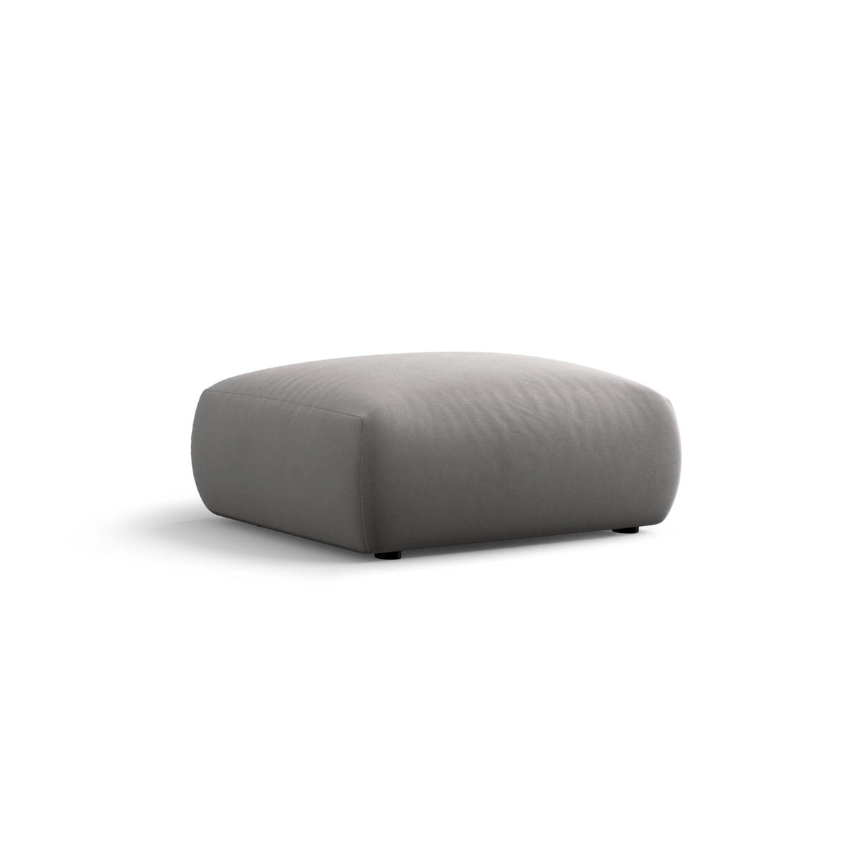 Matera Pouf aus Samt in Grau (Salvador 17), 86x68x40 cm von Cosmopolitan Design – Bild 1