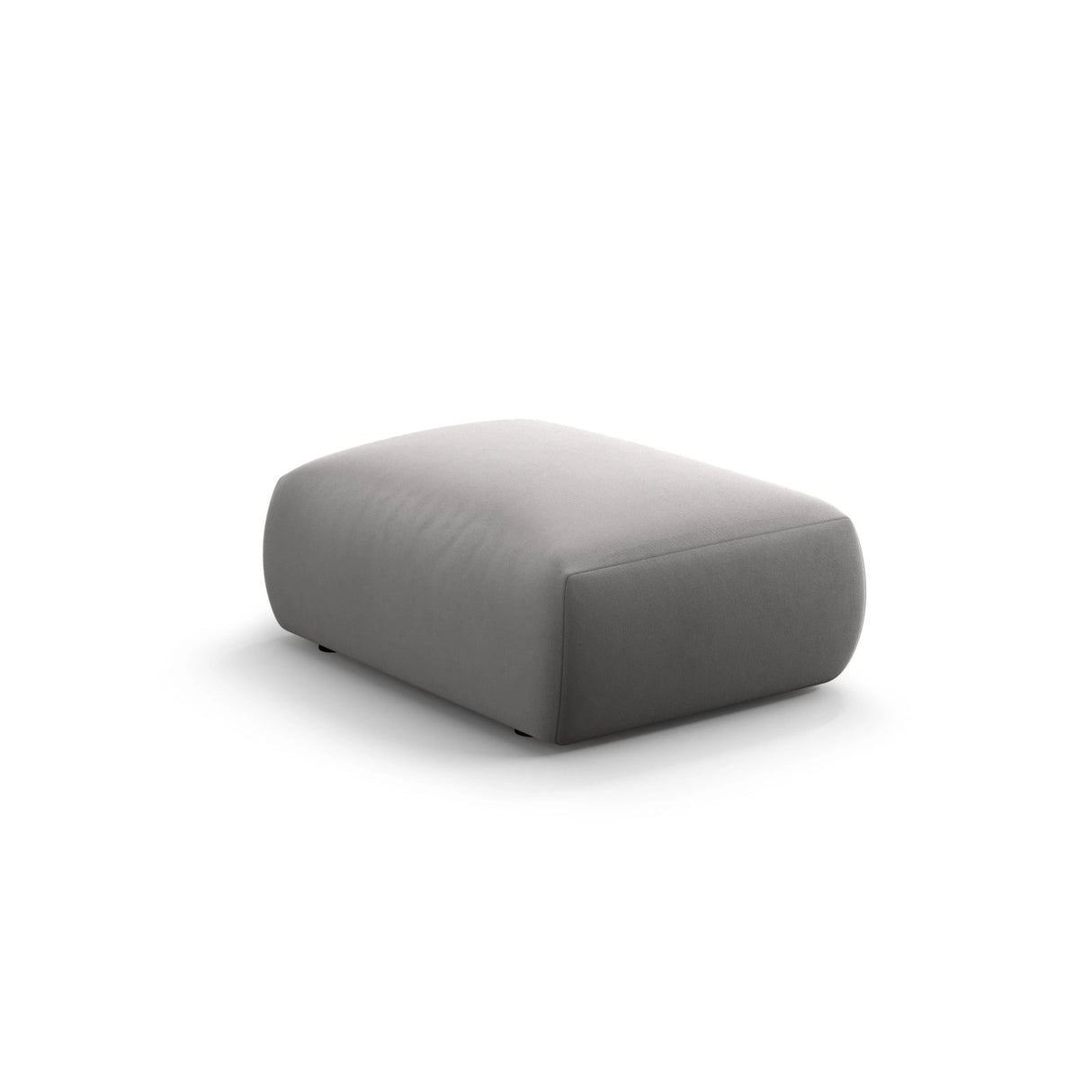 Matera Pouf aus Samt in Grau (Salvador 17), 86x68x40 cm von Cosmopolitan Design – Bild 5